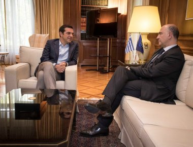 Αλ. Τσίπρας σε Π. Μοσκοβισί: «Επισκέπτεστε την Ελλάδα την ημέρα που επιστρέφει στις αγορές με έναν επιτυχημένο τρόπο»